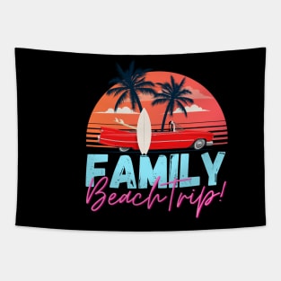 Family Beach Trip Tapestry