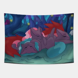 Sleepy Space Cats Tapestry