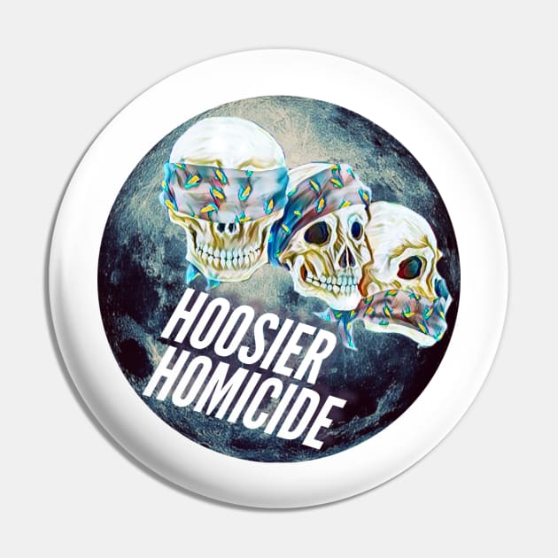 Hoosier Homicide Blue Moon Skulls Pin by Hoosierhomicide