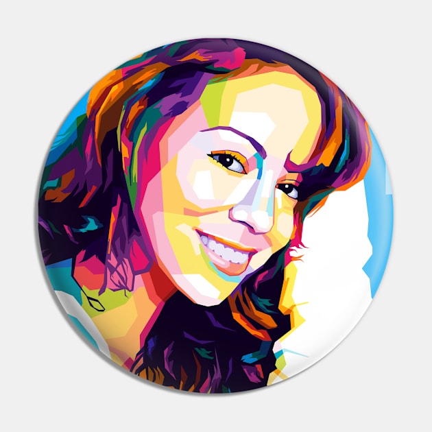 Mariah Carey Pop Art Pin by SiksisArt