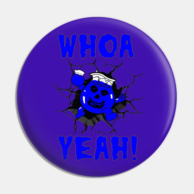 Ghoul Aid - Whoa Yeah! Crimson Ghost Mashup Blue Pin by Controlled Chaos