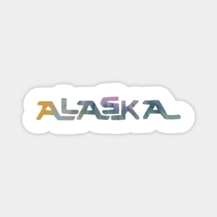 Alaska Tie Dye License Plate Design Magnet