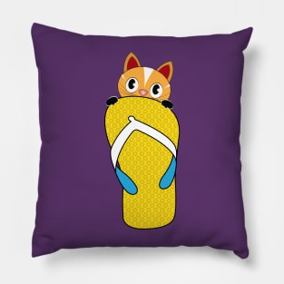 Flip Flops Cat Lover Pillow