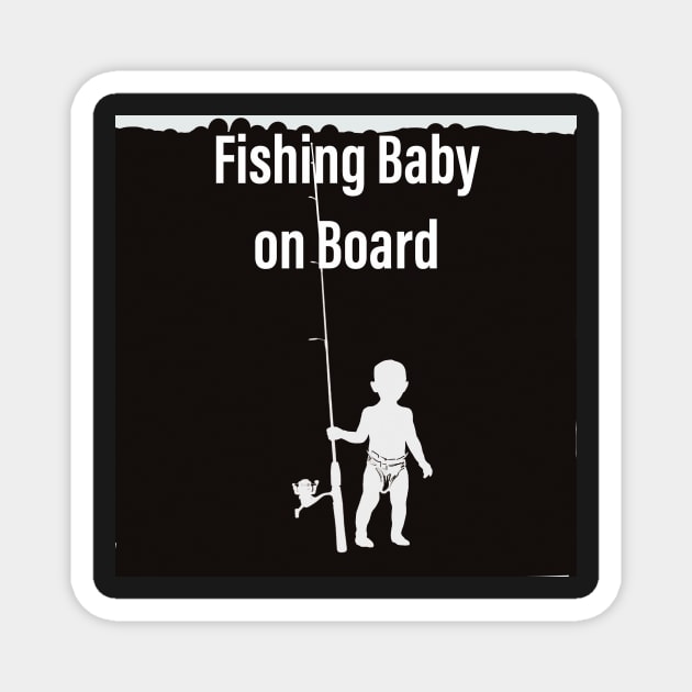 Fishing   baby Magnet by mursart68
