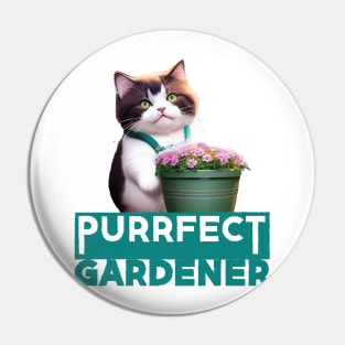 Just a Purrfect Gardener Cat Pin