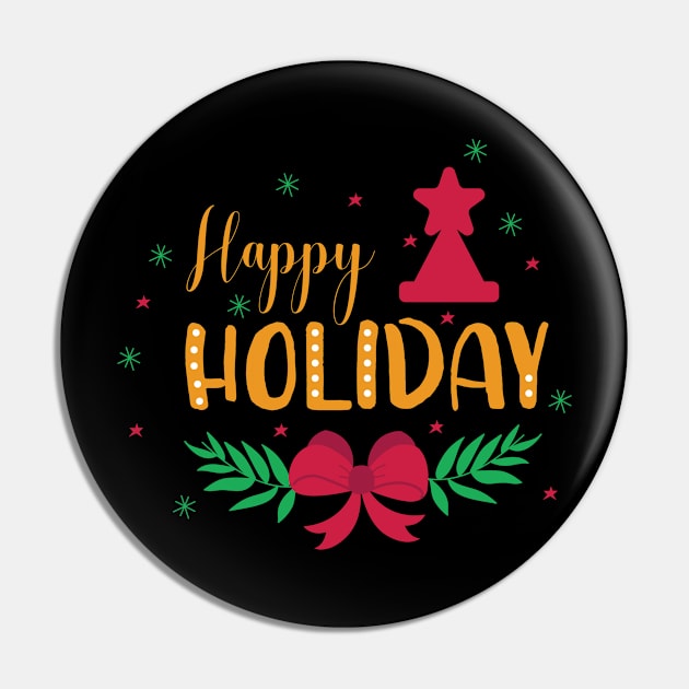 Happy Holiday Pin by TinPis