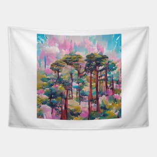 Aesthetic Pine Forest Tapestry