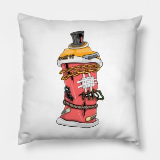 Spray paint Cartoon Pillow