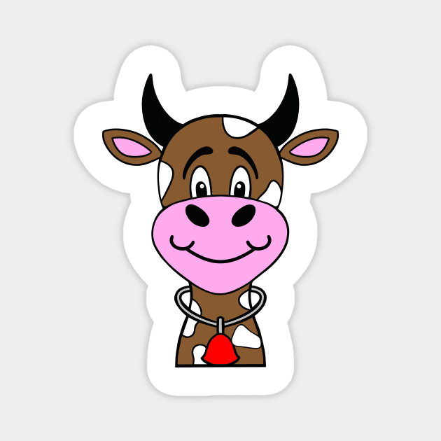 COW Lover Cute Brown Cow Magnet by SartorisArt1