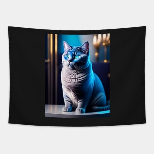 Add Some Furry Blue Fun to Your Life with British Shorthair Art Tapestry