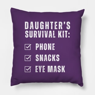 Daughter's Survival Kit Phone Snacks Eye Mask Mom and Daughter matching Pillow