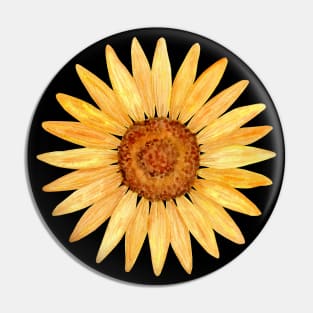 Watercolor sunflower illustration Pin