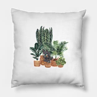 House Plants Illustration 10 Pillow