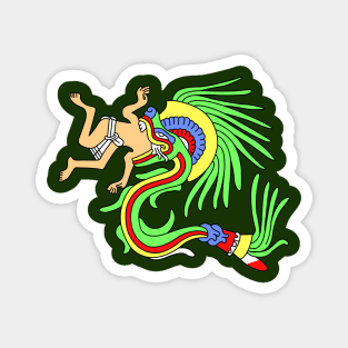 Quetzalcoatl, Aztec god devouring a man Magnet