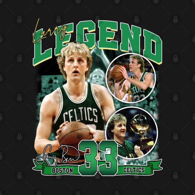 Larry Bird Legend Air Bird Basketball Signature Vintage Retro 80s 90s Bootleg Rap Style by CarDE