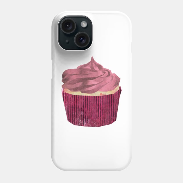 Pink cupcake Phone Case by Babban Gaelg