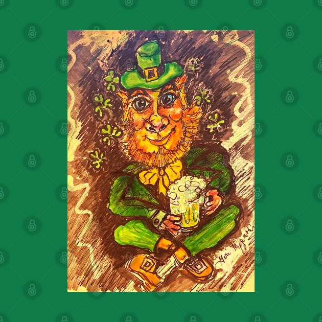 Leprechaun celebrating St. Paddys Day by TheArtQueenOfMichigan 