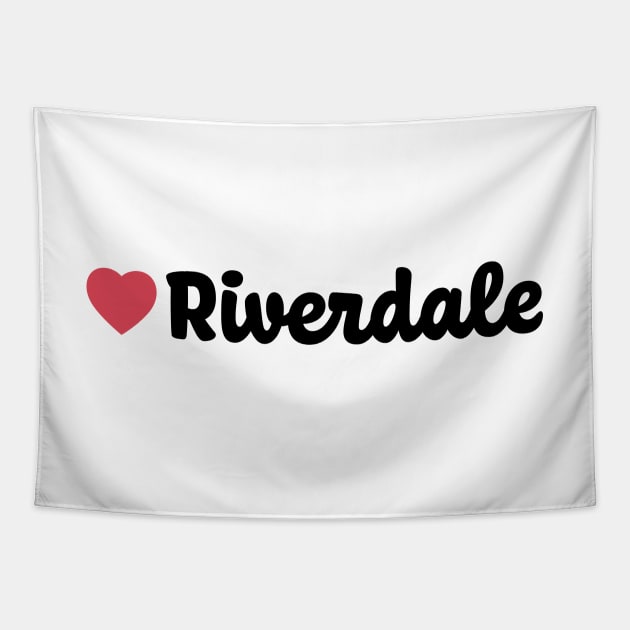 Riverdale Heart Script Tapestry by modeoftravel