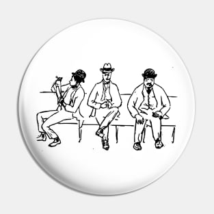 men on the subway Pin