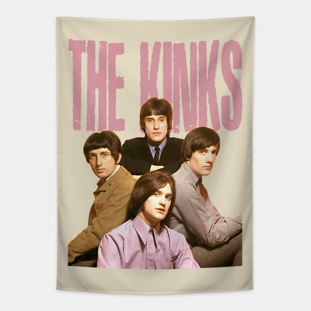 The Kinks  / Retro Faded Fan Design Tapestry by DankFutura