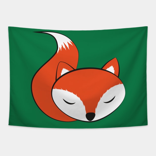 Sleeping Fox FoxiFuchs Tapestry by Simply Delighted