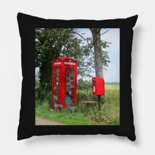 Red phone and post box. Pillow