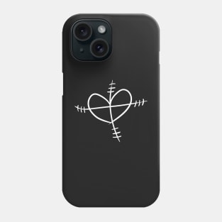 Heart crossed stiches Phone Case