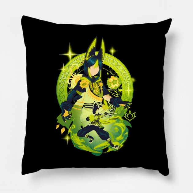 Verdant Strider Tighnari Pillow by plonkbeast