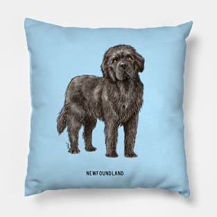 cute newfoundland dog Pillow