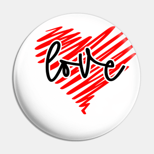 Love Heart Coloured Pin