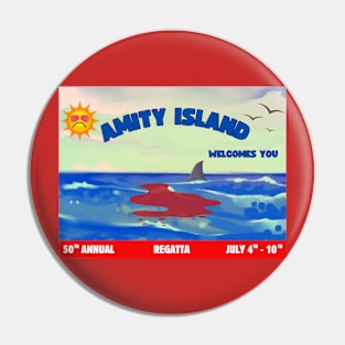 Amity Island July 4th Pin