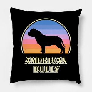 American Bully Vintage Sunset Dog Pillow