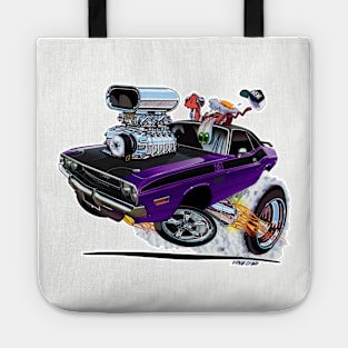 Vince Crain High Octane 1970 Challenger plum crazy Tote