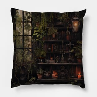 botanical vintage library Pillow