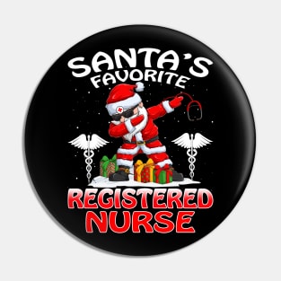 Santas Favorite Registered Nurse Christmas T Shirt Pin