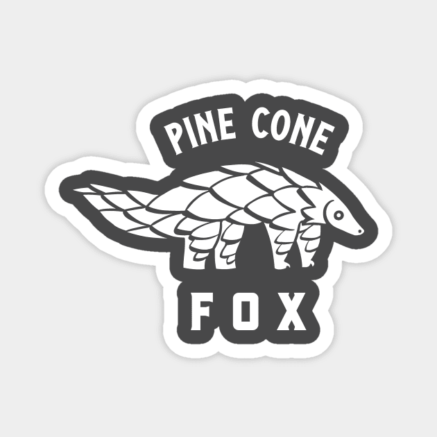 Pine cone fox. Minimal, funny art for pangolin & fox lovers Magnet by croquis design