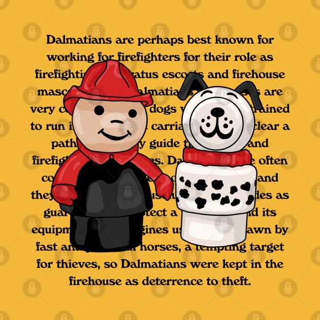 Little People Fire Fighter and Dalmatian by Slightly Unhinged