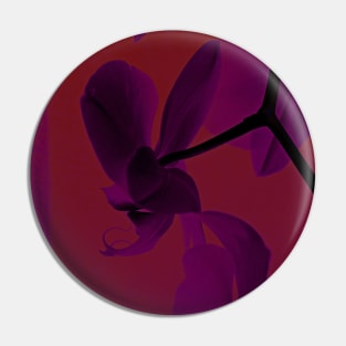 Orchid branch magenta and red Pin