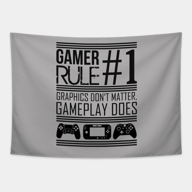 Gamer Rule #1 Tapestry by ArelArts