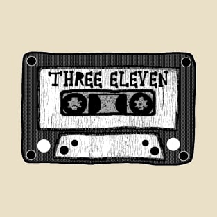 three eleven cassette black in white T-Shirt