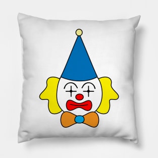 Clown - funny face. Pillow