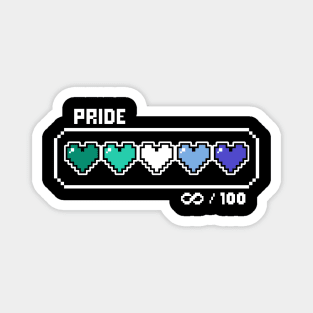 MLM Gay Pride Videogame Life Bar Hearts Magnet