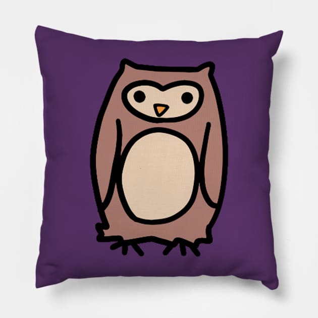 Brown Owl Pillow by saradaboru