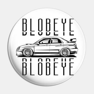 Side Blobeye Black Print Pin