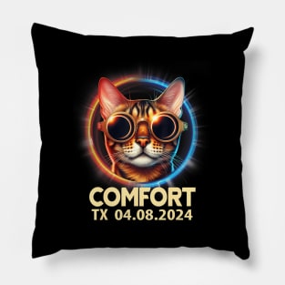 Comfort Texas Total Solar Eclipse 2024 Pillow