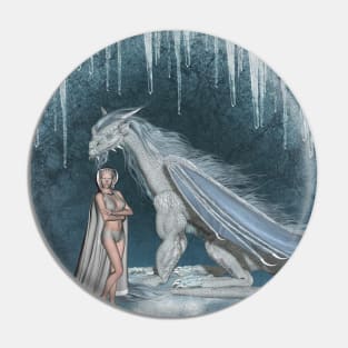 Fairy with ice dragon Pin