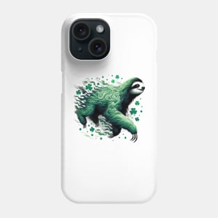 Happy st patricks day funny irish sloth Phone Case