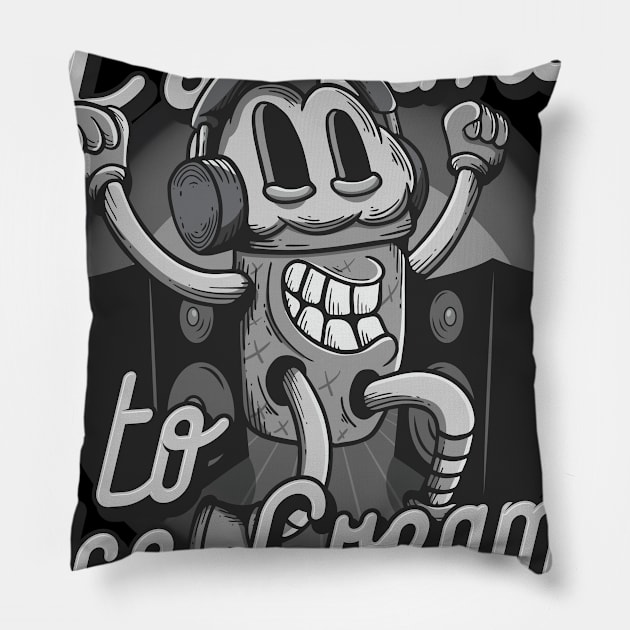 Ice cream Party Pillow by CyberpunkTees