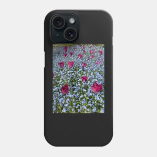 Tulips in an ocean of blue Phone Case