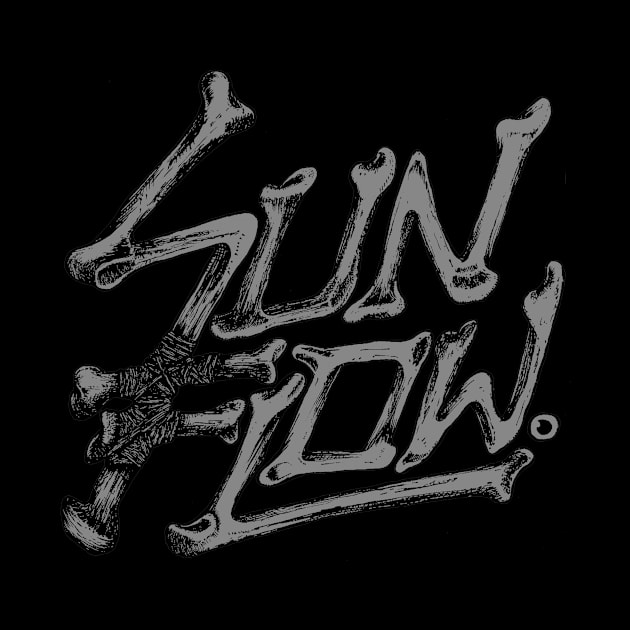 bone skull lettering sunflow by sunflow